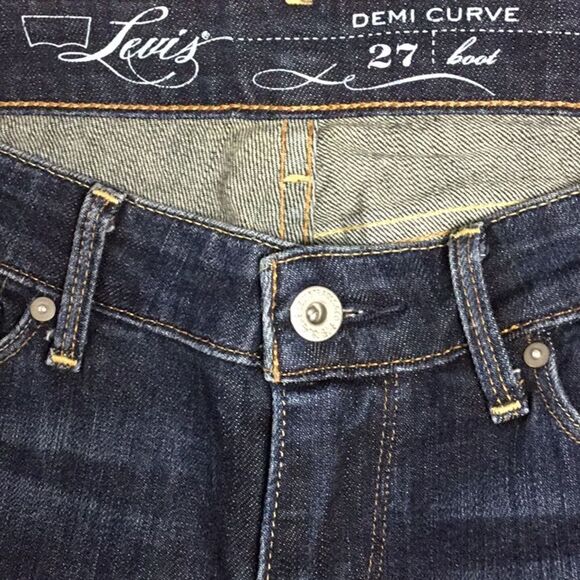 Levi’s Demi Curve‎ Boot Cut Blue Denim Jeans Size 32 x 31 - Picture 5 of 6